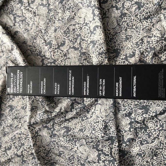 New ZXU compression tights leggings black stripe SMALL - Picture 6 of 9